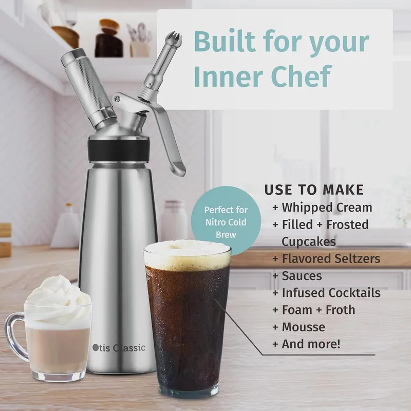Otis Classic Professional Whipped Cream Dispenser 304 Stainless Steel,500ml — image 2